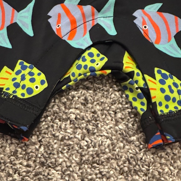 Hanna Andersson Black Baby swimsuit with fish print - Picture 3 of 8